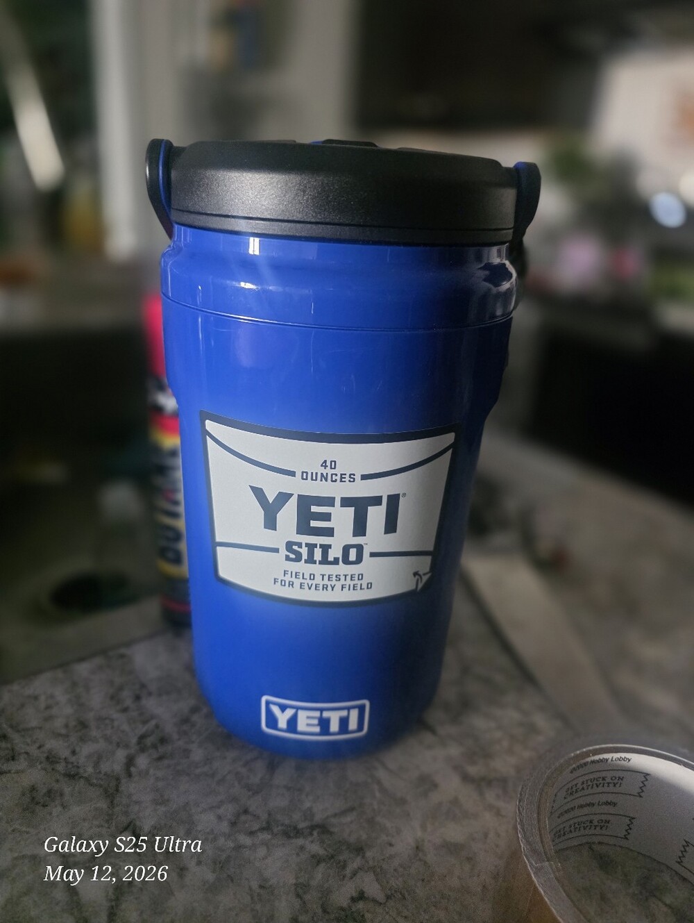 Yeti Blue Silo 40 oz Tumbler with Black Lid